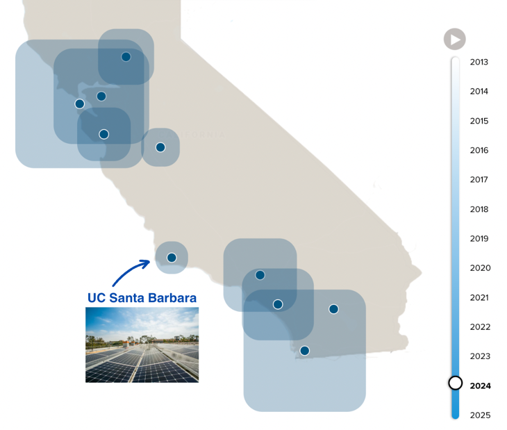 California map of CO2e per square foot